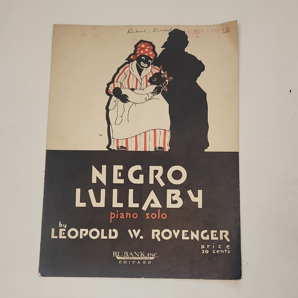 Vintage | Negro Lullaby Sheet Music 1930's